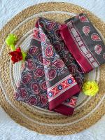 Lakhani ajarakh cotton surat ka saree
